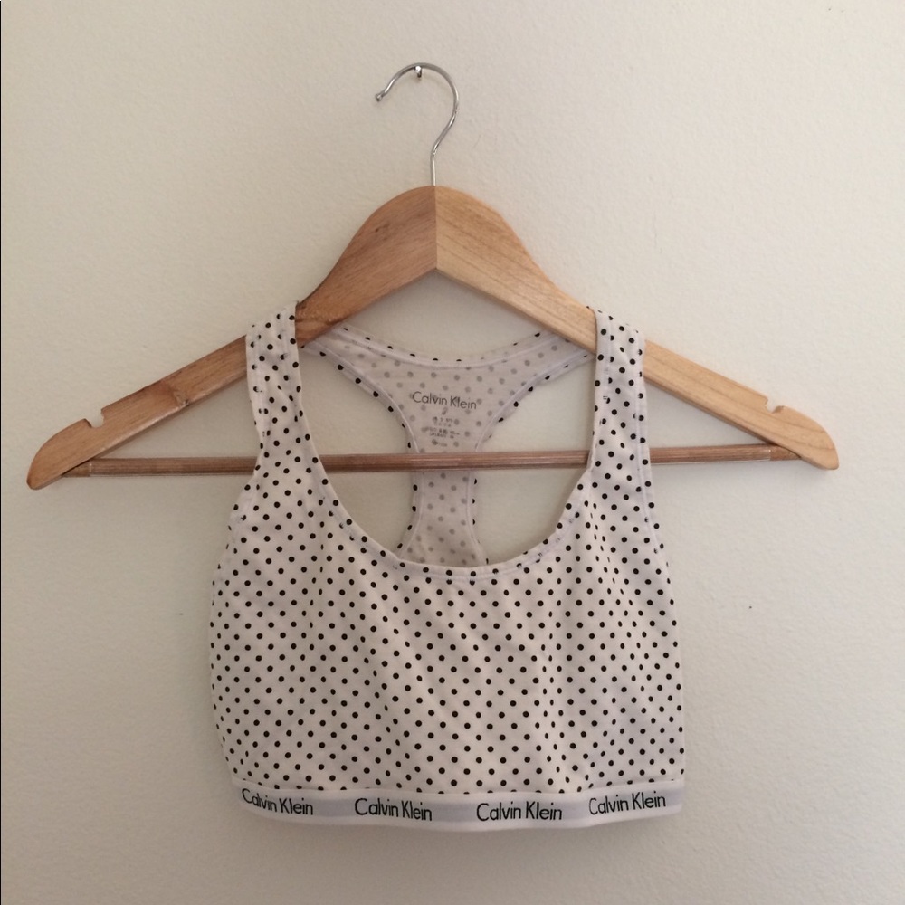 Polka dot Calvin Klein bra